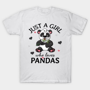 Just a Girl Who Loves pandas Gift T-Shirt